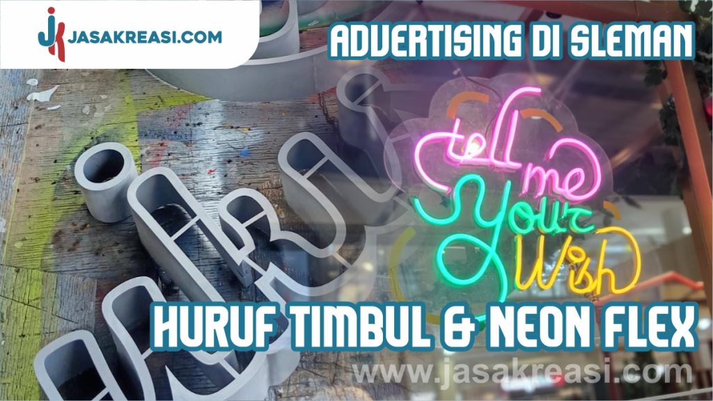 Huruf Timbul dan Neon Flex Sleman