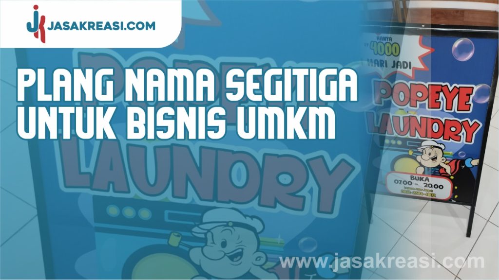 Plang nama segitiga utnuk UMKM